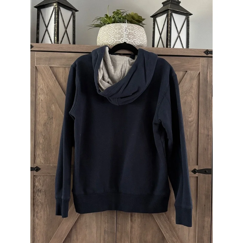 Champion Kids Navy Blue Embroidered Script Logo Pullover Hoodie Sweatshirt M